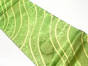 曲線に花鳥・華文模様織出し袋帯